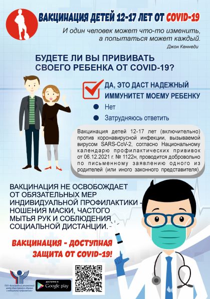вакцинация подростоков (плакат)